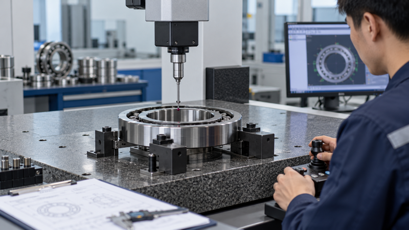 Bearing inspection using precision measuring equipment