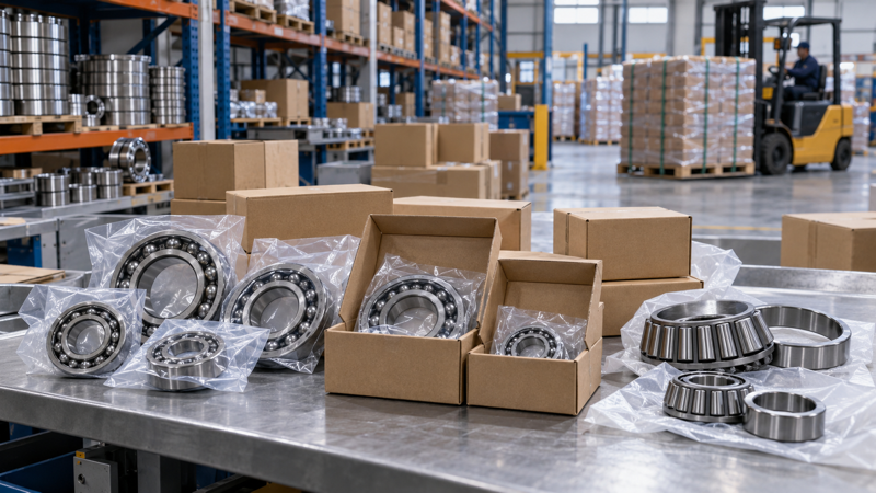 Industrial bearing warehouse and bulk order packaging