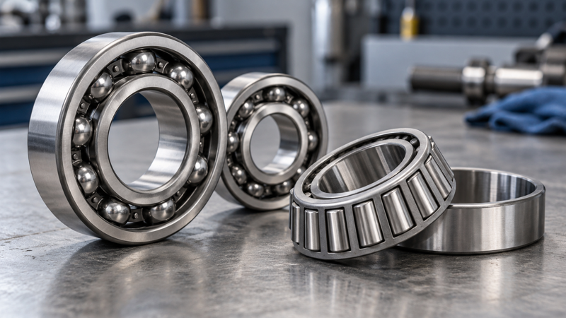 Precision deep groove ball bearings and tapered roller bearings